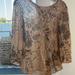 Anthropologie Tops | Anthropologie Xs Three Quarter Sleeve Top | Color: Brown | Size: Xs