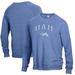 Men's Heathered Blue UAH Chargers The Champ Tri-Blend Pullover Sweatshirt