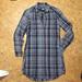 The North Face Dresses | North Face Campridge Plaid Button Down Dress Sz Sp | Color: Gray/Purple | Size: Sp