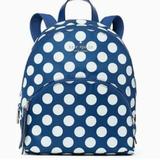 Kate Spade Bags | Kate Spade Karissa Nylon Seaside Dot Medium Backpack Blue & White Nwt Polka Dot | Color: Blue/White | Size: 10.5" X 9" X 5"