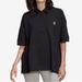Adidas Tops | Adidas Originals Women’s Oversized Polo Shirt Size M, Nwt | Color: Black/White | Size: M