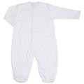 Kissy Kissy Baby-Boys Infant Basics White with Blue Footie-White with Blue-6-9 Months