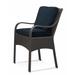 Braxton Culler Brighton Pointe Patio Dining Armchair w/ Cushion Wicker/Rattan in Black/Gray | 44 H x 25 W x 28 D in | Wayfair 435-129/6368-61