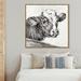 Oliver Gal Head of a Cow - Graphic Art on Canvas Metal | 40 H x 40 W x 2 D in | Wayfair 40847_40x40_CANV_PSGLD