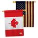 Breeze Decor Canada Country House Flags Pack Nationality Regional Yard Banner 28 X 40 Inches Double-Sided Decorative Home Decor in Red | Wayfair