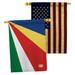 Breeze Decor Home Decor 2-Sided Polyester 3'3 x 2'3 ft. House Flag in Blue/Green/Red | 40 H x 28 W in | Wayfair BD-CY-HP-108316-IP-BOAA-D-US15-BD