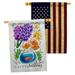 Ornament Collection 2-Sided Polyester 3'3 x 2 ft. House Flag in Blue/Red | 40 H x 28 W in | Wayfair OC-FR-HP-192443-IP-BOAA-D-US21-OC