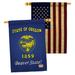 Breeze Decor Home Decor 2-Sided Polyester 3'3 x 2'3 ft. House Flag in Blue/Brown/Yellow | 40 H x 28 W in | Wayfair