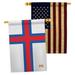 Breeze Decor Faroe Islands 2-Sided Polyester 3'3 x 2'3 ft. House Flag in Black/Red/White | 40 H x 28 W in | Wayfair