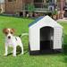 Tucker Murphy Pet™ Gaulke Plastic Insulated Dog House Plastic House in Blue/White | 27.6 H x 24.8 W x 23.2 D in | Wayfair