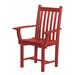 Wildridge Classic Side Outdoor Chair w/ Arms Plastic/Resin in Red | 37 H x 26 W x 17 D in | Wayfair LCC-254-CARDINAL RED