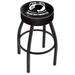 Holland Bar Stool US Military Bar & Counter Stool Plastic/Acrylic/Leather/Metal/Faux leather in Black | 30 H x 18 W x 18 D in | Wayfair