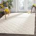 White 27 x 0.25 in Indoor Area Rug - Red Barrel Studio® Hesson Geometric Handmade Tufted Wool/Ivory Area Rug Cotton/Wool | 27 W x 0.25 D in | Wayfair