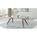 Wade Logan® Michaella Extendable Dining Table Wood/Glass in Brown | 29.53 H in | Wayfair 9FC3591147A6446394379F68979821EA