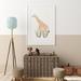 Dakota Fields Safari Giraffe, Zebra, & Palm Leaf Art Prints Set Of 3 For Nursery Room, Bedroom & Playroom Wall Art Paper in Black/Green | Wayfair