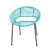 Joss & Main Lio Stacking Patio Side Chair, Steel in Blue | 30.5 H x 27.5 W x 24.5 D in | Wayfair IVBX2136 41878842