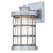 Latitude Run® Outdoor Wall Lantern Aluminum/Glass/Metal in Gray/White | 7.45 H x 9.05 W x 13.95 D in | Wayfair E213034AF35F407EA260A68ECE7D939C