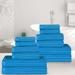 AllModern Alon 12 Piece Towel Set Terry Cloth/100% Cotton in Blue | 27 W in | Wayfair C2996FB309E54F649BE678A741FBDC95