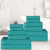 AllModern Alon 12 Piece Towel Set Terry Cloth/100% Cotton in Gray/Blue | 27 W in | Wayfair 710DDF58E80B43AB9263809F75BC0A54