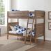 Harriet Bee Wood Twin Over Twin Bunk Bed In Antique Oak Wood in Brown | 69 H x 43 W x 82 D in | Wayfair A47B60473ECD4C94B37FCA6677DD4634