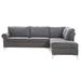Brown/Gray Sectional - Red Barrel Studio® Sectional Sofa In Gray Fabric Polyester in Brown/Gray, Size 35.0 H x 100.0 W x 78.0 D in | Wayfair