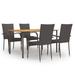 Latitude Run® Patio Dining Table & Chairs Poly Rattan Wood/Wicker/Rattan in Brown | Wayfair 6D0D65679A0E48E5B1AAF92ECC9D8C9E