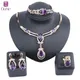 Ensemble de bijoux saoudiens en cristal pour femmes collier de perles africaines bracelet boucle