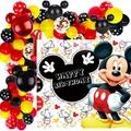 Arrière-plan en vinyle personnalisé Mickey Mouse toile de fond en tissu mural décoration de fête