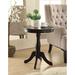 Alger Side Table, Wooden Turned Pedestal with 4 Solid Wood Legs