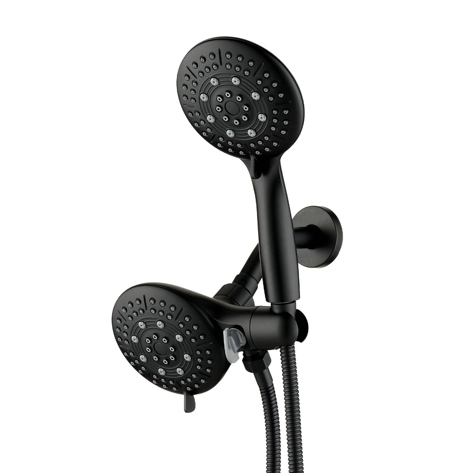 YASINU 6-Spray Round High Pressure Shower Faucet in Matte Black