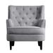 Moser Bay Mignon Velvet / Linen 30'' Wide Tufted Wingback Accent Chair