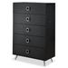 Wooden Chest Dresser Storage Cabinet with 5 Drawers 32" Lx 17"W x 47"H