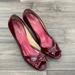 Kate Spade Shoes | Kate Spade Shoes | Kate Spade New York Gwennie Peep Toe Pump Sz 8.5 Ruby | Color: Pink | Size: 8.5