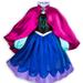 Disney Costumes | Disney Store Anna Costume Dress With Cape Disney Frozen, Size 3 | Color: Blue/Purple | Size: 3