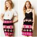 Anthropologie Skirts | Anthropologie Leifsdottir Catrina Embroidered Pom-Pom Pencil Skirt | Color: Black/Pink | Size: 4