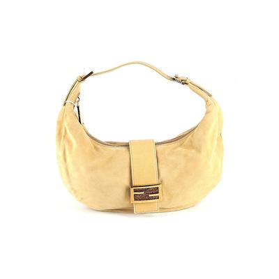Fendi Leather Shoulder Bag: Tan Solid Bags