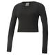 PUMA Train Seamless Womens Crop Long Sleeve Fitness T-Shirt Black - M