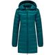 Wantdo Women's Hooded Jackets Packable Lightweight Down Jacket Windproof Long Warm Puffer Coats Winter Outdoor Insulated Travel Jackets Dark Blue S