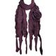 Acrylic Fashion Large Flower Ruffle Knitted Tassel Ends Long Scarf - Purple - One Size