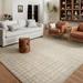 White 90 x 60 x 0.38 in Area Rug - Chris Loves Julia x Loloi Polly Checkered Antique/Mist Area Rug /Jute & Sisal | 90 H x 60 W x 0.38 D in | Wayfair