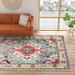 Blue/Pink 108 x 0.45 in Area Rug - Bungalow Rose Isabea Oriental Light Blue/Fuchsia Area Rug | 108 W x 0.45 D in | Wayfair