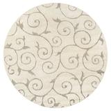 Gray/White 94 x 1.18 in Area Rug - Charlton Home® Pipers Contemporary Shag Performance Cream/Beige Rug, Polypropylene | 94 W x 1.18 D in | Wayfair