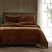 Rosdorf Park Annita Solid Faux Silk Velvet Romantic Western 3 Piece Quilt Set Velvet in Brown | King Quilt + 2 King Shams | Wayfair