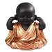 Dakota Fields Ricky Hear No Evil Little Monk Statue Feng Shui Figurine Resin in Black/Yellow | 6 H x 4 W x 3 D in | Wayfair