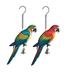 The Holiday Aisle® 2 Piece Bournemouth Parrot Ornaments Long Home Decoration Figurine Set Resin in Green/Red | 6.75 H x 4 W x 1 D in | Wayfair