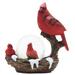 Red Barrel Studio® 4.25"H Red Northern Cardinal w/ Baby Bird Glitter Snow Globe Statue Decoration Figurine redResin | Wayfair