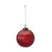 The Holiday Aisle® Etched Ball Ornament Glass in Red | 4 H x 4 W x 4 D in | Wayfair 70853C5651AE4FC49A7F61EA1ADBBA29