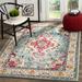 Blue/Pink 26 x 0.45 in Area Rug - Bungalow Rose Isabea Oriental Light Blue/Fuchsia Area Rug | 26 W x 0.45 D in | Wayfair