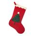 Arcadia Home Hand Felted Wool Christmas Tree Stocking Wool/Felt in Red/Green | 20 H x 8 W in | Wayfair SF2RG