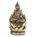 Bungalow Rose Thai Buddha Meditation on Palms Figurine Resin in Yellow | 7.25 H x 3 W x 3 D in | Wayfair 4F45D00781464DF9B0CBF2E266398D24